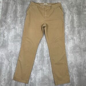 Taylor Stitch The Democratic Foundation Pants Men's 35x32 Khaki Slim Fit Chino